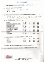アンケート