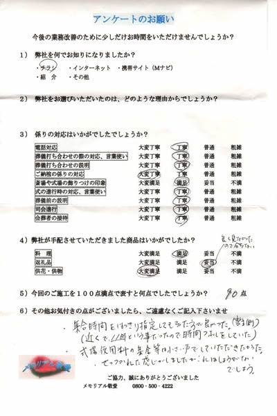 アンケート