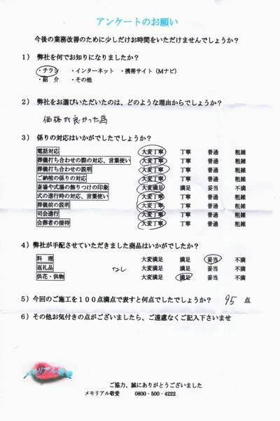 アンケート