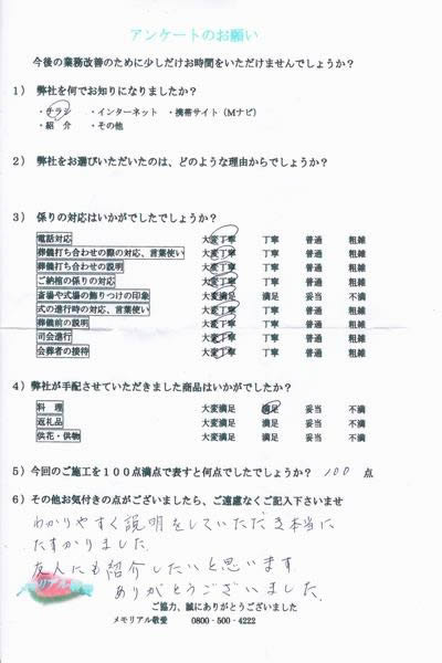 アンケート