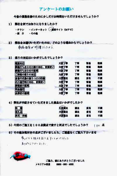 アンケート