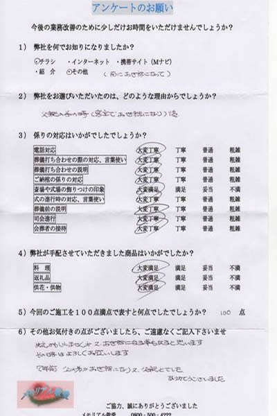 アンケート