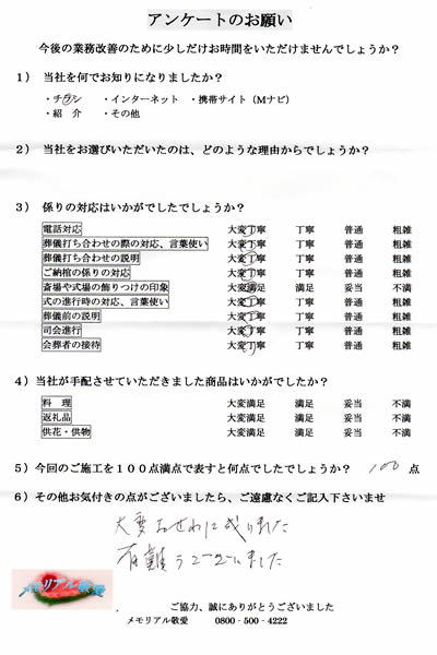 アンケート