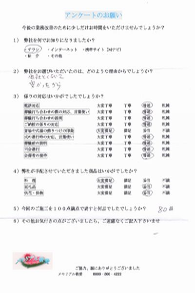アンケート