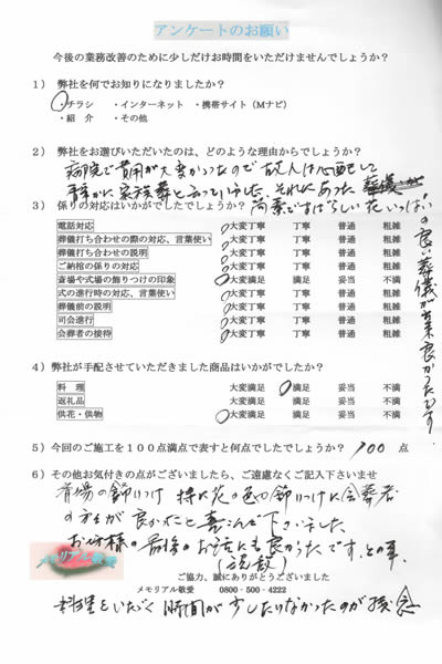 アンケート