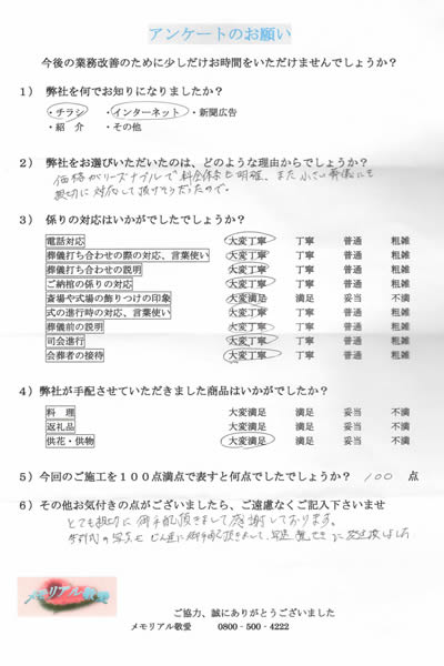 アンケート