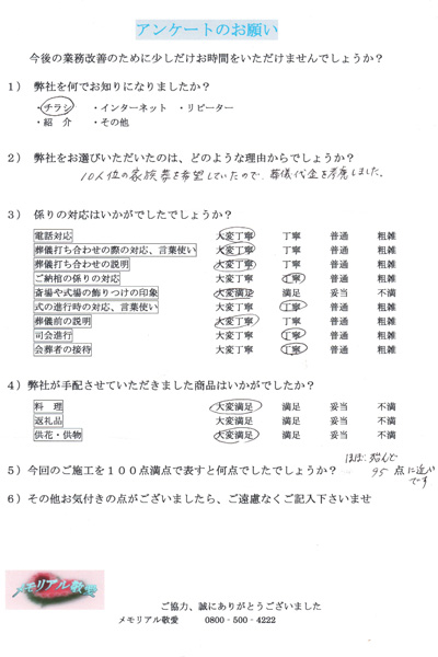 アンケート